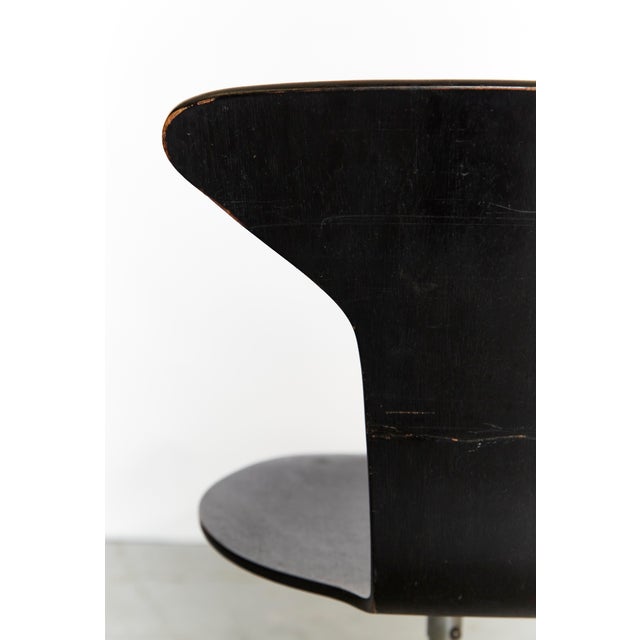 Black Model 3115 Mosquito Munkegaard School Chair by Arne Jacobsen for Fritz Hansen, 1960s For Sale - Image 8 of 17