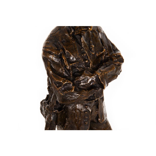 Rare Italian Modernist Bronze Sculpture of General Sirtori by Enrico Butti For Sale - Image 12 of 16