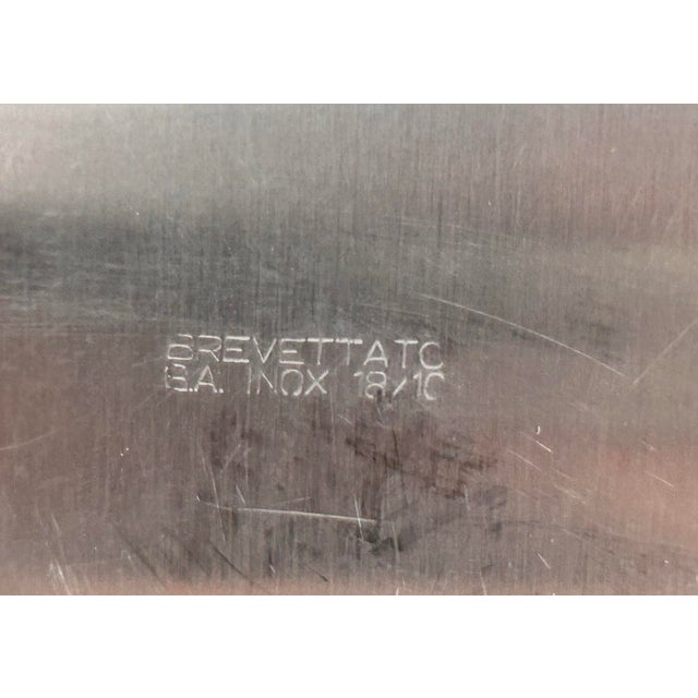 Italian Modernist Stainless Steel Tray – Georgian House Octagonal Serving Tray, Minimalist Bar Cart or Coffee Table Decor For Sale - Image 12 of 12