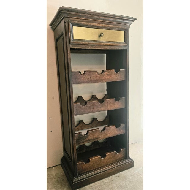 Butler & Wilson Late 20th Century Solid Wood Signed Butler Wine Cabinet/Rack For Sale - Image 4 of 6