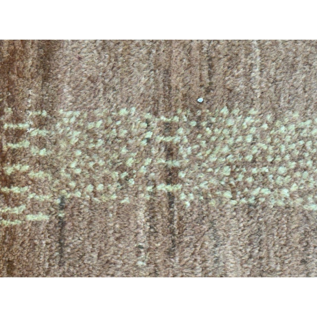 Brown 2ft6in × 8ft8in Hand Knotted Wool Runner, Vintage For Sale - Image 8 of 12