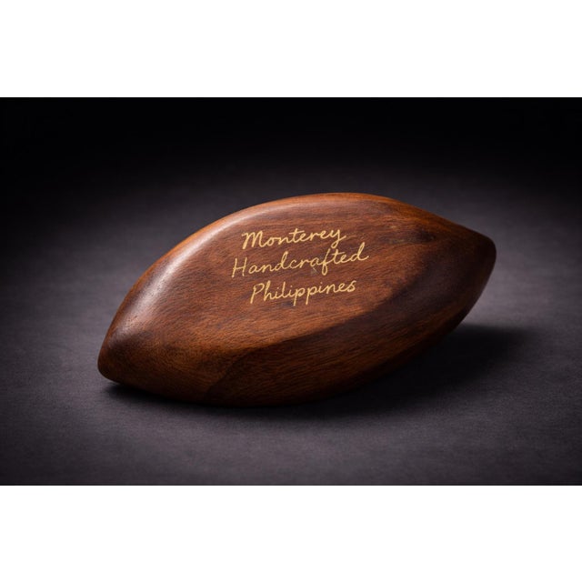 Mid 20th Century Asian Monkey Pod Wood Snack Bowl Set – 5-Piece For Sale - Image 4 of 5