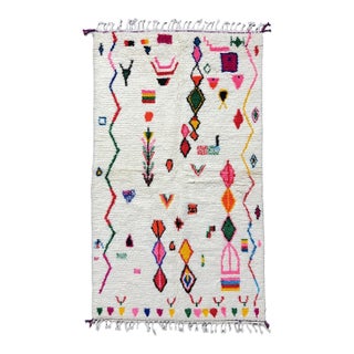 Authentic Azilal Wool Rug - 8.9 X 5.2 Ft For Sale