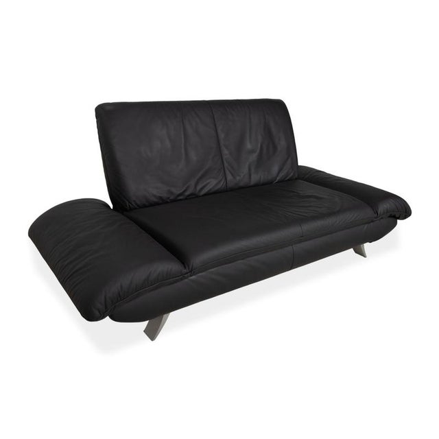 Modern Rossini 2-Seater Sofa in Dark Grey Leather from Koinor For Sale - Image 3 of 15