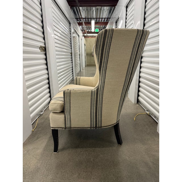Transitional Williams Sonoma Chelsea Wingback Chair For Sale - Image 3 of 9