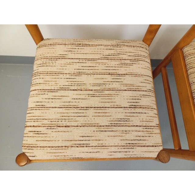 Vintage Baumann Chairs in Wood and Fabric, 1960s, Set of 2 For Sale - Image 3 of 18