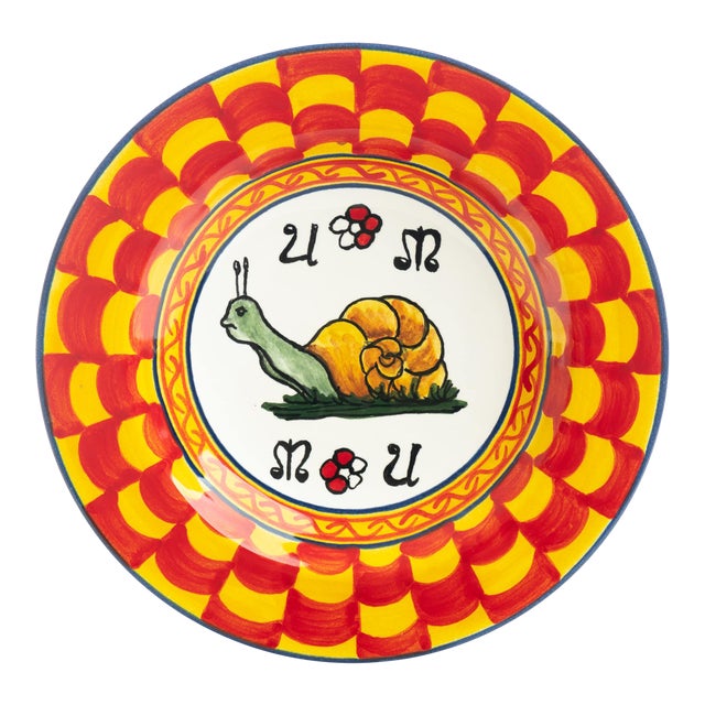 Snail Pasta/Soup Bowl 10", Contrade Dinnerware From Siena For Sale