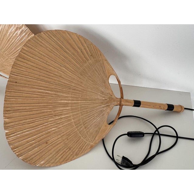 Large Organic Uchiwa Wall Sconces by Ingo Maurer for M Design, Germany, 1973, Set of 2 For Sale - Image 17 of 18