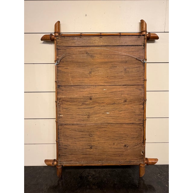 Antique Faux Bamboo Mirror For Sale - Image 10 of 10