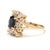 Early 21st Century 1.98ctw Sapphire and Diamond Cluster Ring, 14k Yellow Gold, Ring Size 6.5 For Sale - Image 5 of 5