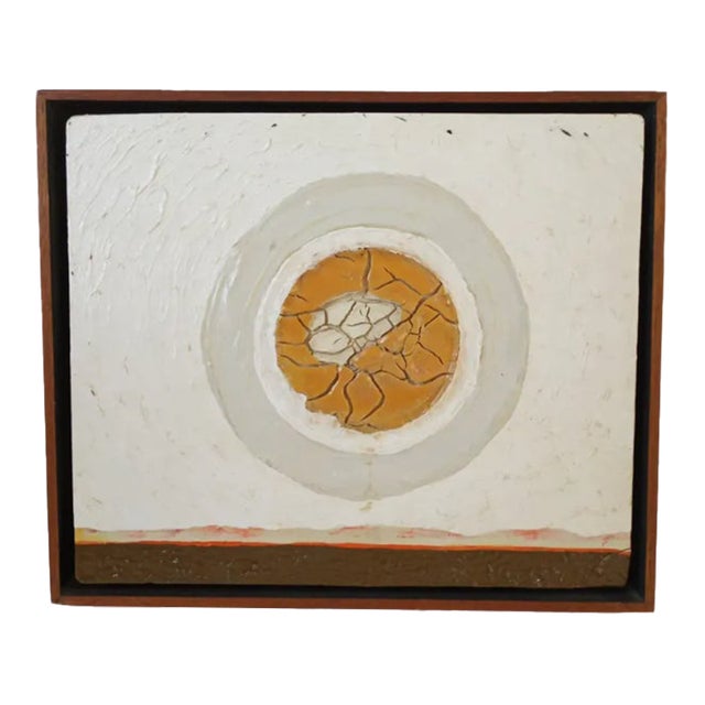 1971 Mixed Media Sculptural Relief "Full Moon" by McCabe Framed For Sale