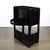 Black Art Deco Machine Age Bar Cabinet in Black Lacquer With Swivel and Drop Doors For Sale - Image 8 of 18