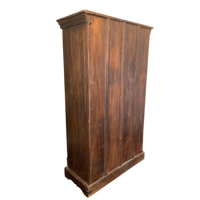1940s Teak Spindle Front Bird Cage Storage Cabinet For Sale In Palm Springs - Image 6 of 9