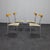 Beige Postmodern Dining Chairs in Metal and Wood with Rattan Seats, 1990s, Set of 4 For Sale - Image 8 of 9