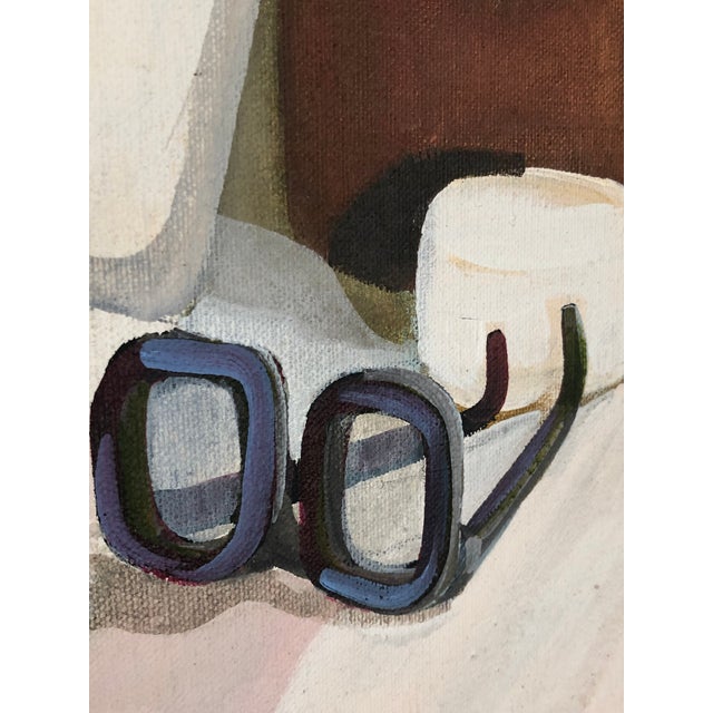 Mid 20th Century Large Mid 20th Century Original Window View With Still Life Painting by Ellen Lanyon For Sale - Image 5 of 13