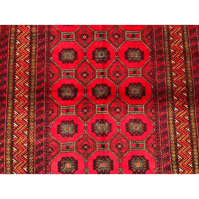 Islamic Vintage Afghan Turkmen Rug For Sale - Image 3 of 6