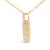 Contemporary 14K Yellow Gold 1/3 Cttw Diamond Dog Tag Pendant Necklaces 18" For Sale - Image 3 of 4