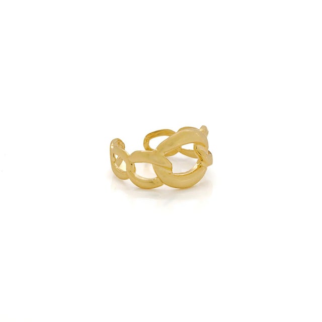 Gold Stylish Adjustable Mira Gold Ring, Size 5 For Sale - Image 8 of 9