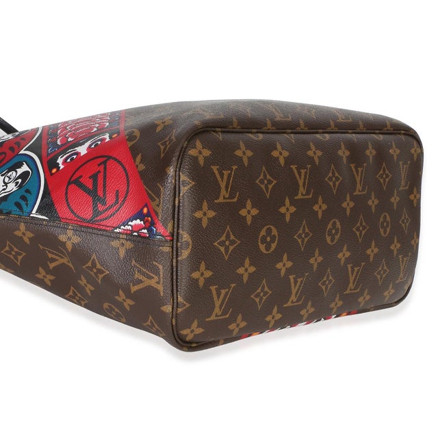 Red Multicolor Monogram Canvas Kabuki Neverfull MM For Sale In New York - Image 6 of 8