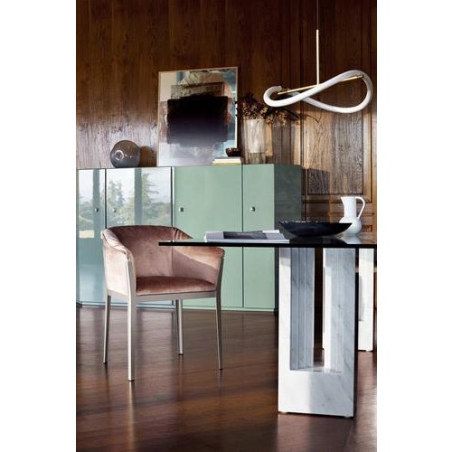 Glass Delfi Marble and Glass Table by Marcel Breuer and Carlo Scarpa for Cassina For Sale - Image 7 of 8