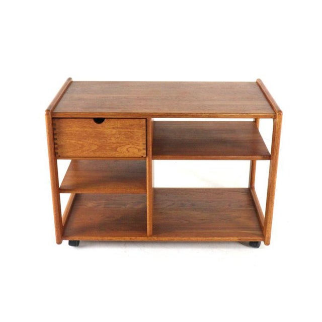 Wood Danish Trolley with Drawer For Sale - Image 7 of 16
