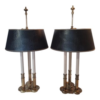 Pair of Vintage Stiffel Bouillotte Lamps For Sale