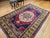 Vintage Turkish Oushak Area Rug, Hand-Knotted Geometric, Navy & Red, 6' x 9' For Sale In Chicago - Image 6 of 17