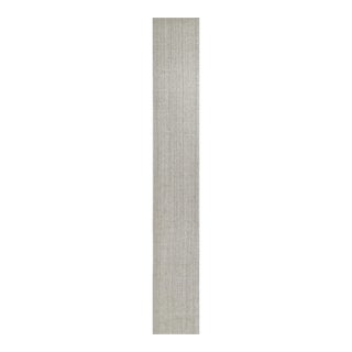2010s Rug & Kilim’s Modern Rug in Solid Gray and Off-White Striae - 3x20 For Sale
