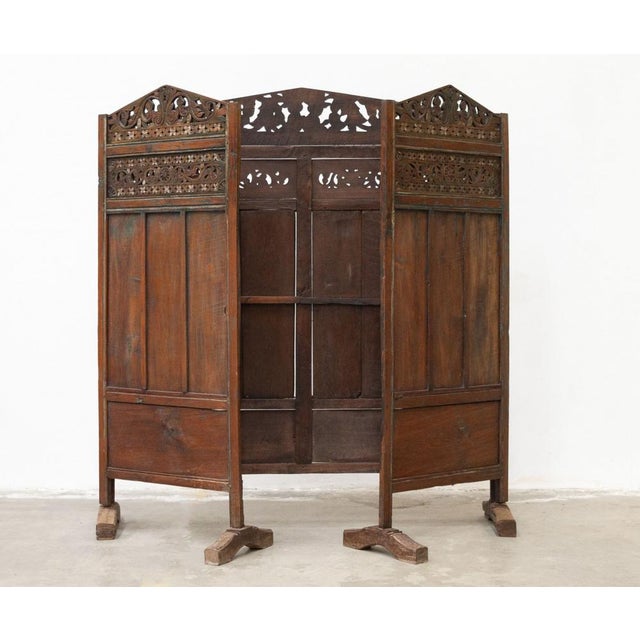20th Century creen in Teak Wood For Sale - Image 13 of 15
