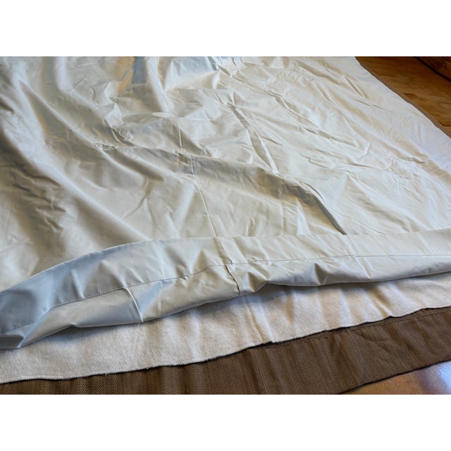 Textile Set of 6 Custom Interlined Taupe Drapery Panels With Black Trim – 90” For Sale - Image 7 of 18