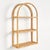 This 3tier rattan wrapped curio shelf with an arch design is a casual accent for the home or office. A dynamic look...