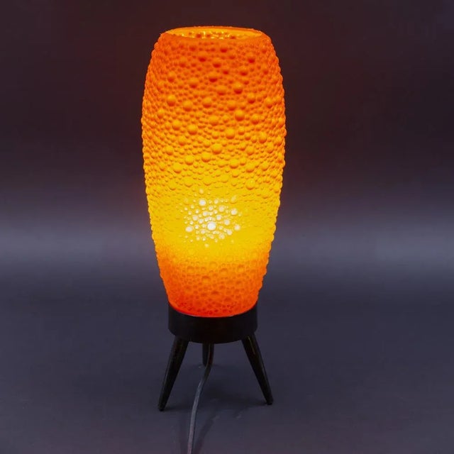 Orange 'Moon' Table Lamp 15cm x 15cm x 40cm Up to 250V (Europe/UK Standard).The wiring of this item may be original and...