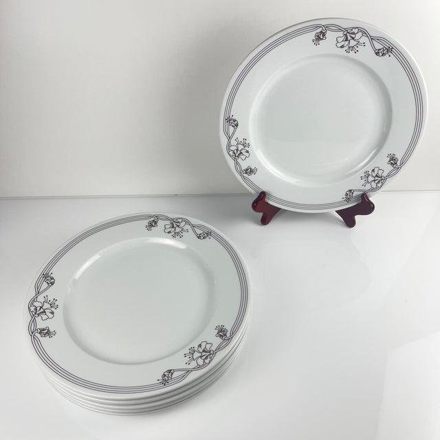 Elysa Dinner Plates from Sarreguemines, 1990s, Set of 6 For Sale - Image 3 of 10
