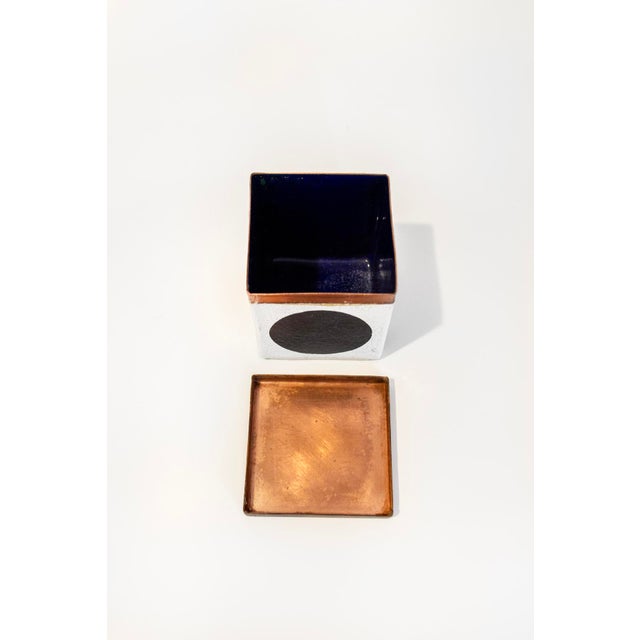 Enamel on Copper Box, Italy, 1970s For Sale - Image 3 of 4