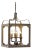 Nadia Cube Petite Chandelier With Gilded Ash Patina – 14" Lantern For Sale