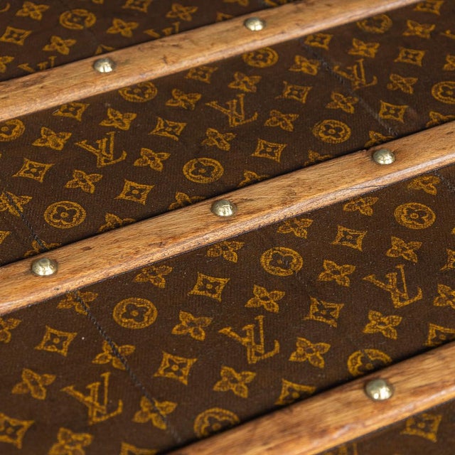 Antique 20th Century Courier Trunk in Monogram Canvas from Louis Vuitton, France, 1910s For Sale - Image 9 of 18