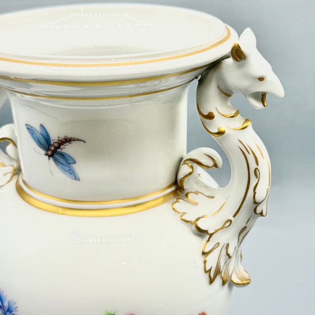 A curated, collector-grade porcelain two-handled amphora vase by the prestigious königliche porzellan-manufaktur (kpm)...