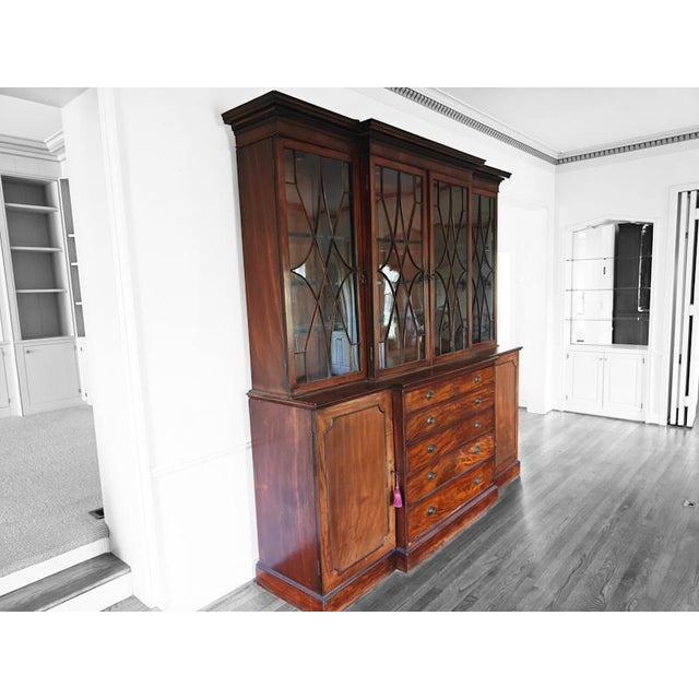 Traditional Vintage Custom Monumental Breakfront Cabinet For Sale - Image 3 of 11