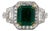 Late 20th Century 18k Colombian Emerald Ring, Size 5 For Sale