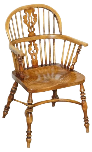Antique Victorian Elm Hoop Back Windsor Armchair, 19th Century