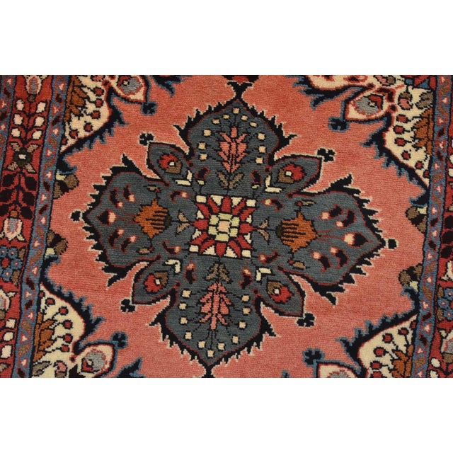 Roodbar Runner 2’4” X 22’7” Pink Wool Vintage Traditional Hand-Knotted Rug For Sale - Image 4 of 13
