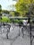 Metal Salterini Patio Set Wrought Iron Table Peacock 4 Chairs Mid 20th C. For Sale - Image 7 of 11