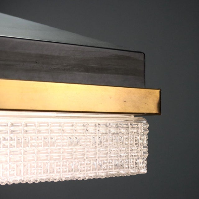 Vintage Hanging Lamp with Brass, 1960s For Sale - Image 5 of 10