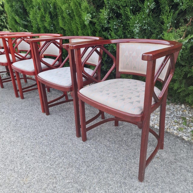 Fledermaus Dining Set in the style of Josef Hoffmann for Thonet, Vienna, 1987, Set of 6 For Sale - Image 6 of 18