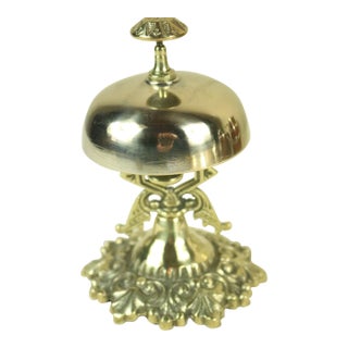 Late 19th Century English Brass Desk Bell For Sale