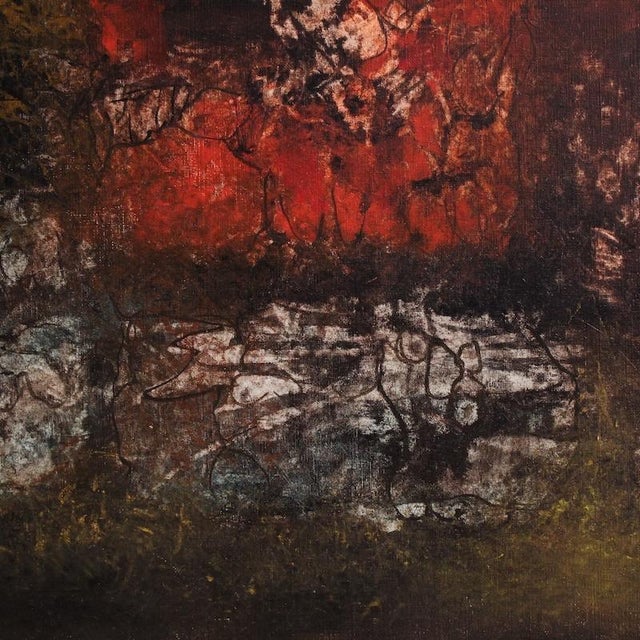 J. Wolff, American Abstract Composition, 1960, Oil on Canvas For Sale - Image 12 of 15
