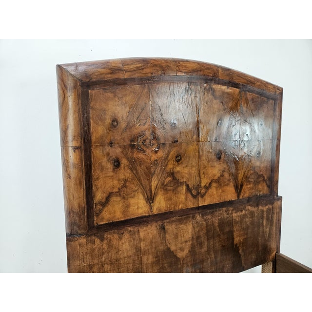 Art Deco Tuscan Single Bed in Briar, 1940 For Sale - Image 3 of 15