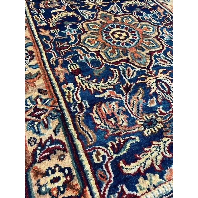 Textile Handwoven Mughal Style Area Rug 2x3 For Sale - Image 7 of 9