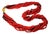 Late 20th Century 18K Yellow Gold Clasp Onyx Red Undyed Coral Strand Necklace For Sale
