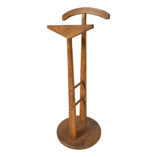Vintage Gentlemans Valet Stand in Oak, 1950s For Sale
